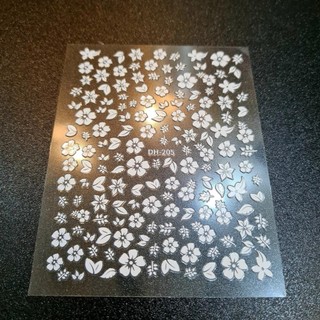 Stick hoa 3D trắng, Sticker hoa dán móng đẹp, miếng dán hình hoa Thiên Di Nail