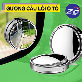 Bộ 2 gương cầu lồi ô tô 360 độ cao cấp, gương chiếu hậu xe hơi , kính lồi gắn gương oto xóa điểm mù