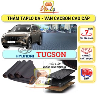 Thảm taplo Hyundai Tucson 2018 - 2022 vân Cacbon 3 lớp cao cấp, chống nóng, bảo vệ ô tô hiệu quả