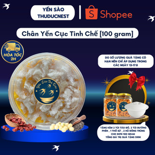 Chân Tổ Yến Cục Rút Lông Nguyên Chất - Cực Dai và Giòn - Yến Sào Thuducnest