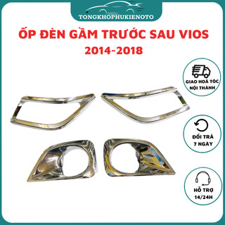 Ốp Viền Đèn Gầm trước Sau xe Toyota Vios 2014- 2015- 2016- 2017- 2018 mạ crom cao cấp