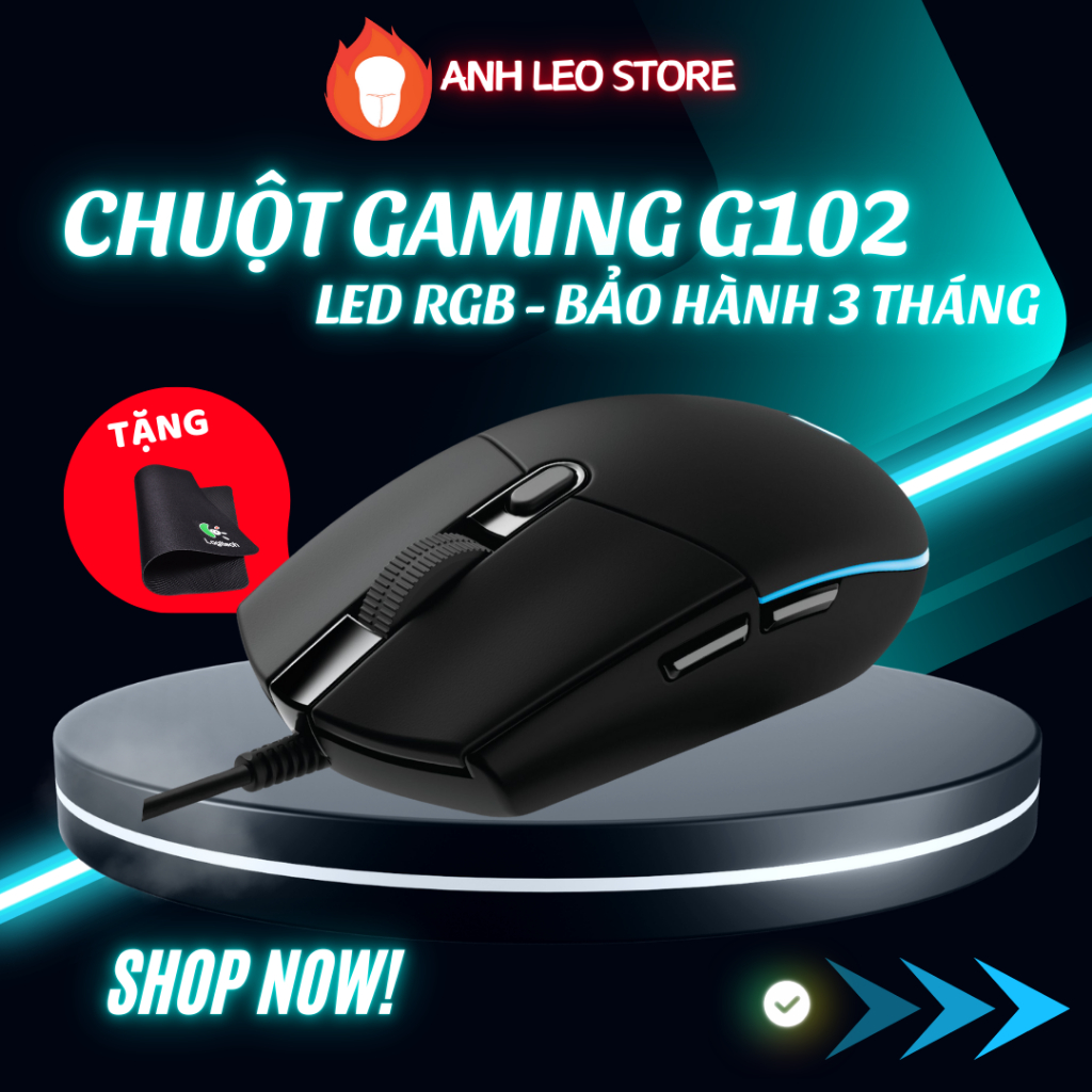 Chuột máy tính có dây 𝙇𝙤𝙜𝙞𝙩𝙚𝙘𝙝 G102 OEM Led RGB Độ Chính Xác Cao 8000DPI Bảo Hành 3 Tháng 1 Đổi 1