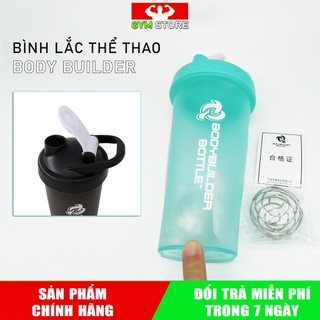 Bình lắc thể thao tập Gym BODY BUILDER 600ML lắc tan hiệu quả