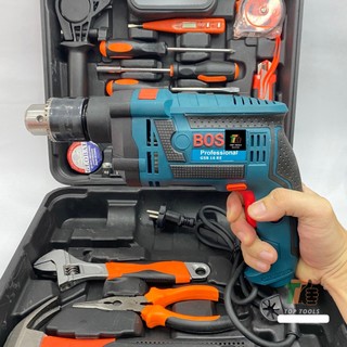 Bộ máy khoan đa năng, máy khoan điện cầm tay BS, khoan tường, khoan sắt, khoan gỗ, được tặng kèm bộ phụ kiện đa năng