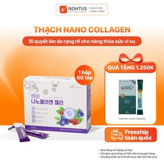 Thạch nano collagen nutri pharma 60 tép x 15g - chống oxy hóa, siêu hấp thụ