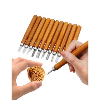 Dao Điêu Khắc Lên Gỗ Chuyên Dụng gồm 12 dao hoặc 5 dao