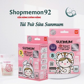 Túi trữ sữa , trữ thức ăn Sunmum chính hãng an toàn tiện lợi với dung tích 100ml-150ml-250ml
