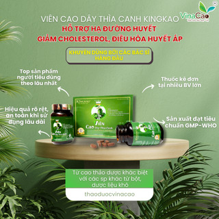 (CAO CẤP) Viên cao dây thìa canh Kingkao - Hạ và ổn định đường huyết, ngăn ngừa biến chứng tiểu đường