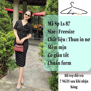Đầm body với hoạ tiết in nơ cùng hoa hồng trước ngực cực xinh ...phù hợp đi tiệc, đi chơi và đặc biệt là hẹn hò nè