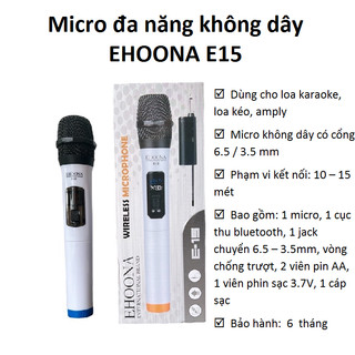 Micro không dây đa năng zansong v12 / ehoona e15