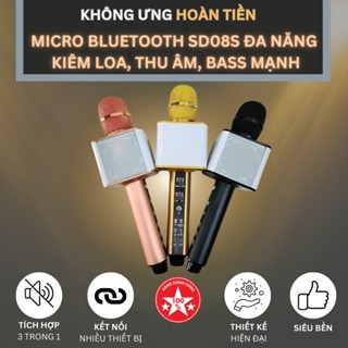 Micro karaoke bluetooth SD08S, micro blutooth đa năng kiêm loa, thu âm, bass mạnh