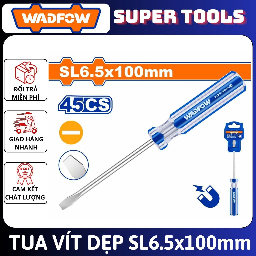 ĐỒ NGHỀ WADFOW Tua vít dẹp SL6.5x100mm WSD5264
