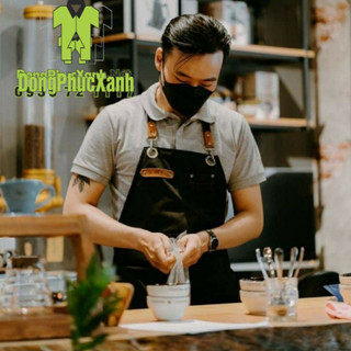 Tạp dề pha chế Cao Cấp Tạp dề pha chế cà phê, in logo theo yêu cầu