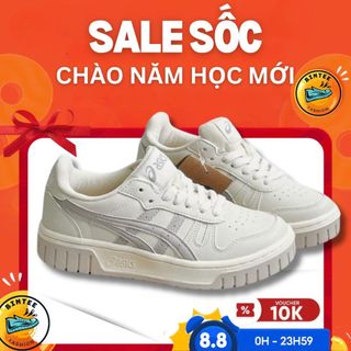Giày Thể Thao Asics Court MZ Cream Black Gum Nam Nữ - Bản Cao Cấp Full Phụ Kiện