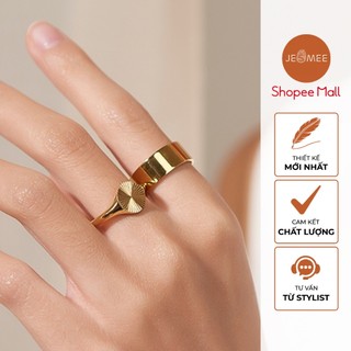 Nhẫn nữ Large Sleek JESMEE unisex trơn bản lớn - R3513