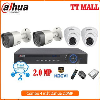 {Giá Hủy Diệt}Trọn bộ 4 camera dahua Full HD 1080p + HDD 500G tặng mỗi camera 20m dây liền nguồn.