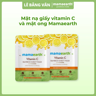 [XẢ KHO] Mặt nạ giấy vitamin C và mật ong từ sợi tre làm sáng da và mờ thâm Mamaearth | Lê Bằng Vân