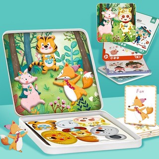 BỘ GHÉP HÌNH NAM CHÂM HỘP THIẾC NHIỀU CHỦ ĐỀ KÍCH THÍCH SÁNG TẠO CHO BÉ - HÃNG WISDOM COOL FORT