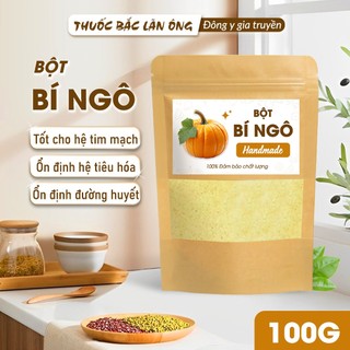Bột bí ngô sấy lạnh 100g , bột bí đỏ nguyên chất, thơm, ngọt - Lãn Ông