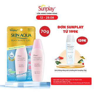 Kem chống nắng dưỡng trắng & dưỡng ẩm, dùng mỗi ngày Sunplay Skin Aqua Silky White Eco Việt Nam SPF 50, PA++++ 70g 