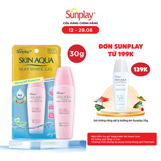 Kem chống nắng dưỡng trắng & dưỡng ẩm, dùng mỗi ngày Sunplay Skin Aqua Silky White Eco Việt Nam SPF 50, PA++++ 30g 