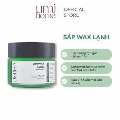 Sáp Wax Lông UMIWAX 75ml UMIHA ORGANIC dùng cho vùng lông nách, chân tay, bikini, body hiệu quả 100% hữu cơ lành tính