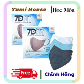 [ Hộp 10 chiếc] Khẩu trang y tế 7D FIT MASK vải không dệt SMS Plus 3+