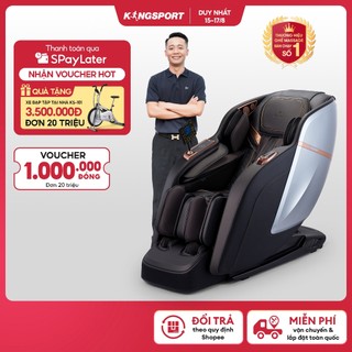 Ghế massage toàn thân cao cấp KINGSPORT G95 công nghệ massage từ tính và ion âm, con lăn 3D, AI điều khiển giọng nói