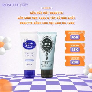 Combo Tẩy Tế Bào Rosette Chết Dành Cho Mọi Loại Da Gommage 120g Và Sữa Rửa Mặt Rosette Giảm Mụn 120g