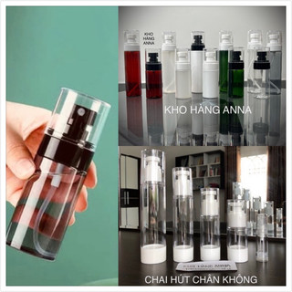 Chai LỌ Xịt GIỌT / XỊT SƯƠNG BODY MIST - CHAI HÚT CHÂN KHÔNG 100ml 50ml 30ml 20ml 10ml xịt khoáng, xịt mỹ phẩm