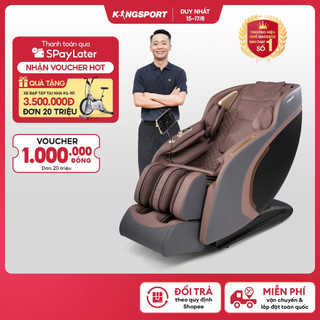 Ghế massage toàn thân cao cấp KINGSPORT G89 có body scan, công nghệ lọc khí ion âm, con lăn 3D thông minh, khung sườn SL