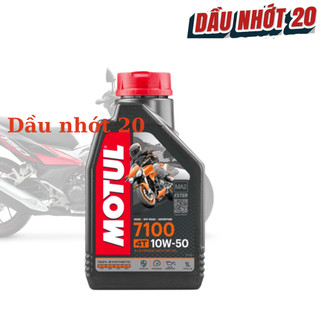 Dầu nhớt tổng hợp cao cấp xe số và xe tay côn Motul 7100 10W-50 kèm Lọc Nhớt Yamaha