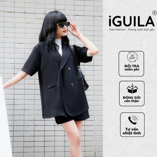 Áo blazer cộc tay trơn sang chảnh phong cách Hàn Quốc siêu xinh dễ phối đồ BLZ11