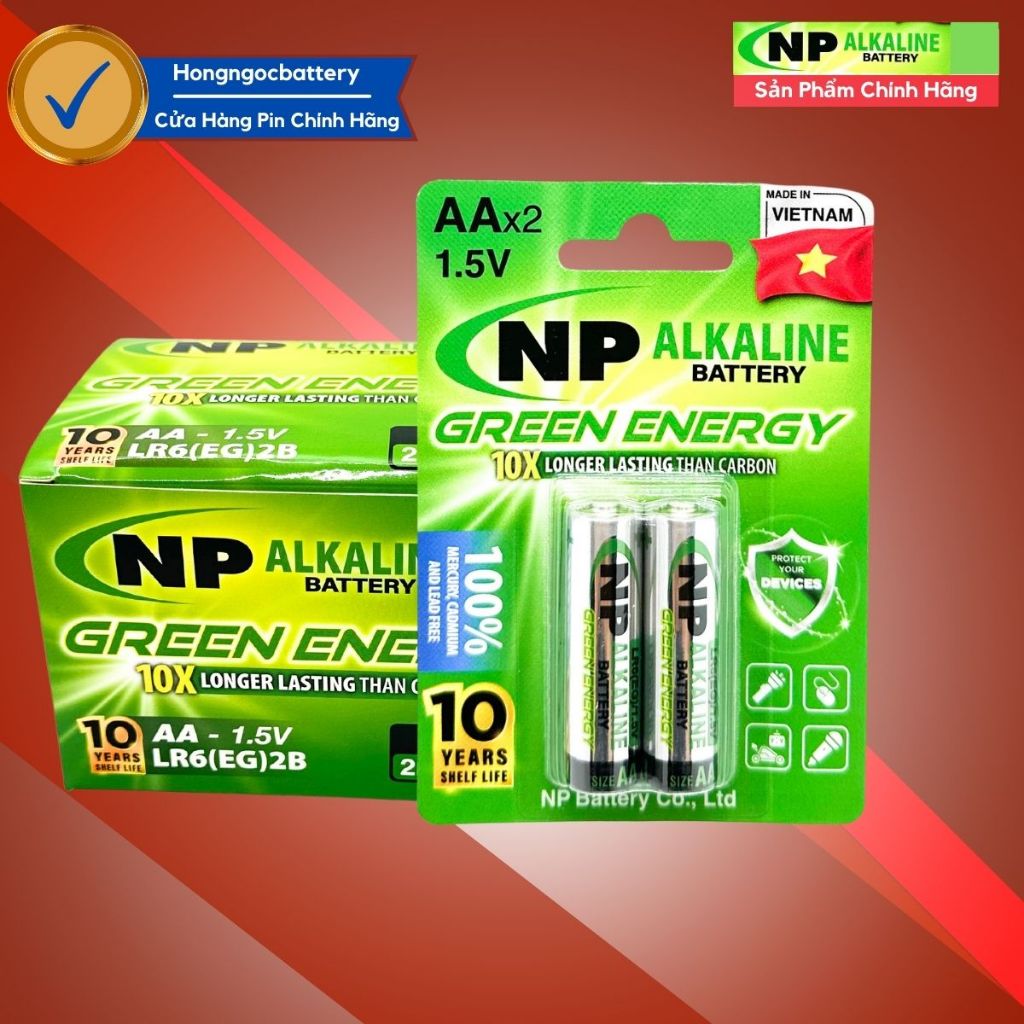 Hộp 12 đôi ( 24 Viên ) Pin NP Battery Alkaline 1,5V cực bền - hàng chính hãng