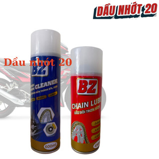 Bộ vệ sinh sên BZ gồm Bôi trơn dưỡng sên BZ + Rửa sên BZ + Kèm bàn chải 3D
