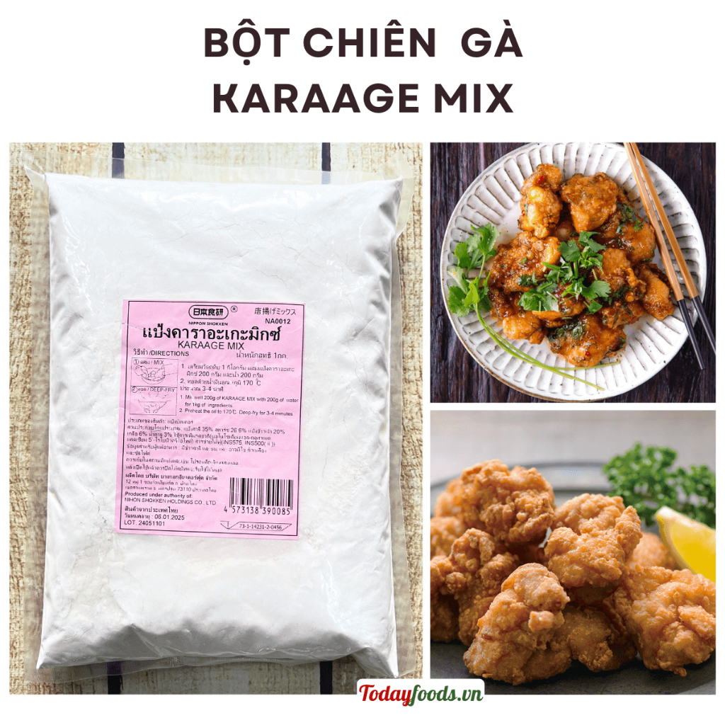 Bột Chiên Gà Karaage Mix {Nihon Shokken} 1KG [Chuyên dùng nhà hàng]
