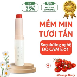Son Dưỡng Có Màu Đỏ Cam, Môi Xinh Tươi Tắn, Mềm Mịn, Hết Khô Nứt, Son Dưỡng E01 Đỏ Cam 2 Trong 1 l