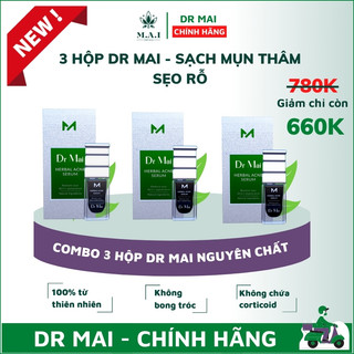 Dr Mai Combo 3 hộp dr mai nguyên chất mẫu mới 6ml lựa chọn hiệu quả cho da mụn