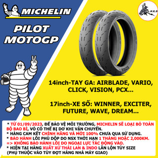 Các cặp vỏ Michelin Pilot Motogp cho tay ga và xe số, vỏ ko ruột