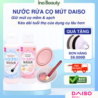 Nước rửa làm sạch cọ và mút trang điểm daiso nhật bản