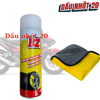 Chai xịt làm bóng vỏ, phục hồi nhựa đen BZ chính hãng mẫu chai mới 450ml