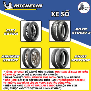 Vỏ lốp xe Michelin cho xe số: Winner, Exciter, Raider, Satria, Sonic, Wave, Future, Dream... vỏ ko ruột - giá 1 cái