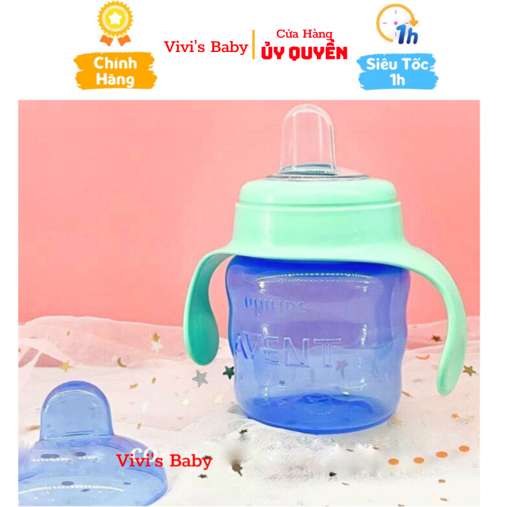 Bình nước Avent Cốc tập uống Philips Avent Bình tập uống Avent Chống Tràn Chống Sặc 200ml Đầu Mút - 