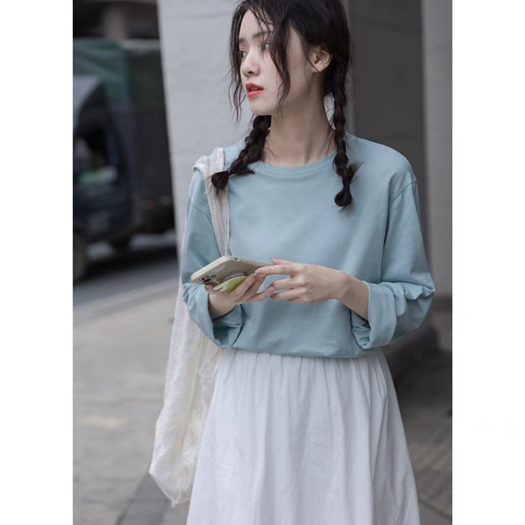 ÁO THUN BABYTEE  TAY DÀI TRƠN ĐỦ MÀU VẢI COTTON MỀM MỊN THOÁNG MÁT DỄ PHỐI ĐỒ BST26 Cổ Tròn | BigBuy360 - bigbuy360.vn