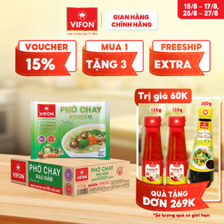 [VOUCHER đến 80K]-Thùng 30 gói Phở Chay Rau Nấm VIFON 65g / Gói