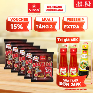 [VOUCHER đến 80K]-Set 5 gói Snack Mì vị Bò Nướng/ Hải Sản/ Phô Mai VIFON 30gr/gói