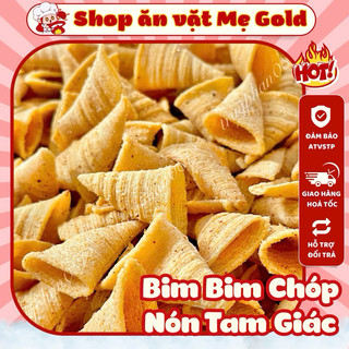 Snack chóp nón tam giác, bim bắp nón giòn tan tẩm vị, đồ ăn vặt (500g)