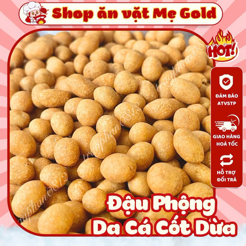 Đậu phộng da cá cốt dừa, snack nhân đậu phộng cốt dừa (500g)