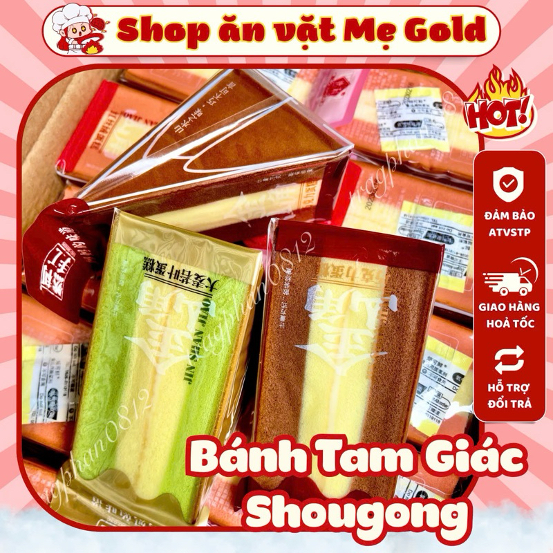 [Bao bì Tiếng Việt] Bánh tam giác Jinshanjiao, bánh gato bông lan tươi Ranli các vị (gói 100g)