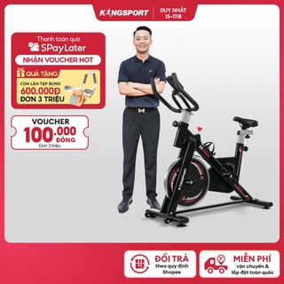 Xe đạp tập KINGSPORT BK-5806 bánh đà 6kg khả năng kháng lực cao, tích hợp đồng hồ đo lường chỉ số